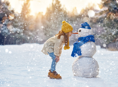 Girl in the snow